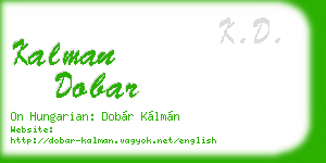 kalman dobar business card