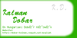 kalman dobar business card